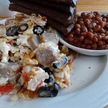 Riverside Cafe & Diner - Greek omelette with sausage, and beans instead of potatoes - Breakfast & Brunch Near Me - Newburyport, Massachusetts Riverside Cafe & Diner - Greek omelette with sausage, and beans instead of potatoes - Breakfast & Brunch Near Me - Newburyport, Massachusetts