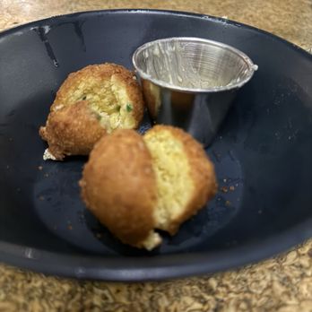 Saint Lawrence Gridiron - Jalapeño Hush puppies. - New American Near Me - Boise, Idaho