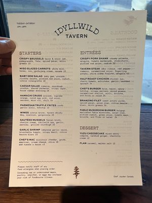 Menu photo 8 Idyllwild Tavern Burbank, CA