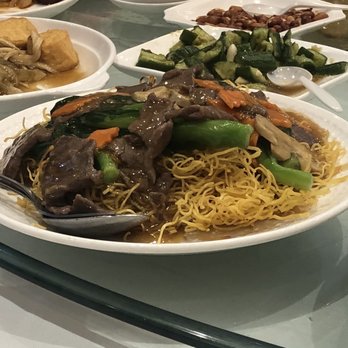 Happy Harbor - Thin Crispy Chow Mein with Beef - Dim Sum Near Me - Rowland Heights, California