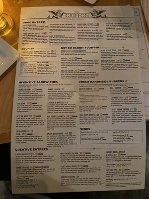Menu photo 1 The Griffon Brewery and Gastropub Lewiston, NY Menu photo 1 The Griffon Brewery and Gastropub Lewiston, NY