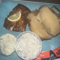 The Tides Oyster Co. & Grill - Grouper with baked potato