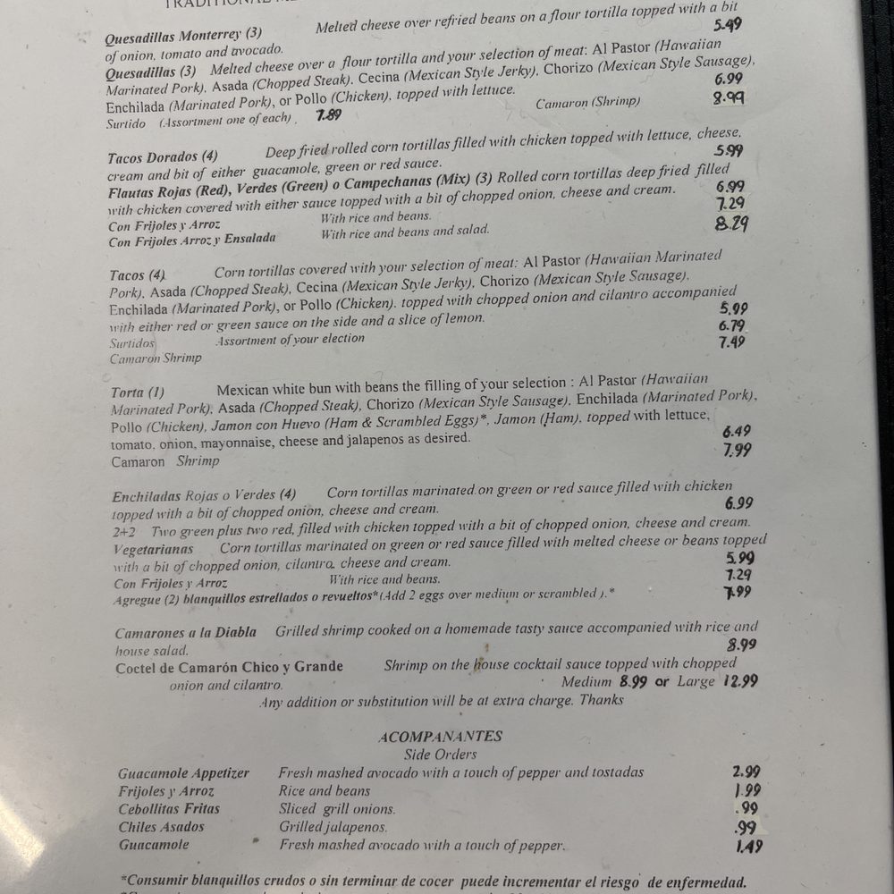 Azteca De Oro - Menu - Grocery Near Me - Vinton, Virginia