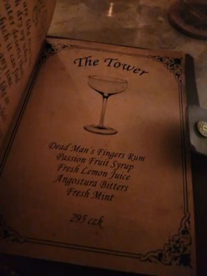 Menu photo 3 The Alchemist Bar Praha 1, PR Menu photo 3 The Alchemist Bar Praha 1, PR