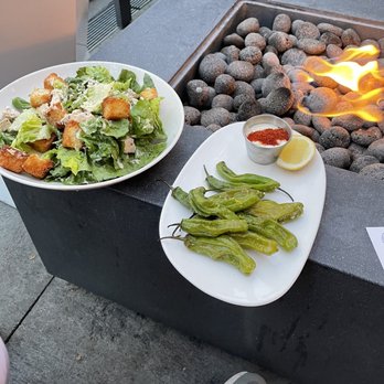 54thirty Rooftop - Caesar salad and Blistered Shishito Peppers - Lounges Near Me - Denver, Colorado