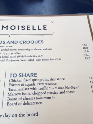Menu photo 3 Café Mademoiselle Paris, 75 Menu photo 3 Café Mademoiselle Paris, 75