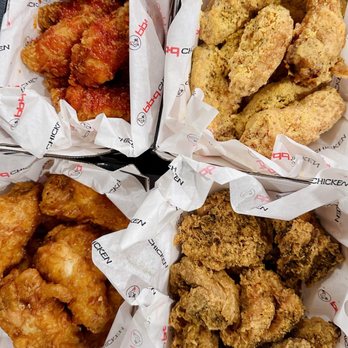 Bb q Chicken - From L to R: wings of fire, cheesling, honey garlic, black pepper - Chicken Shop Near Me - Costa Mesa, California Bb q Chicken - From L to R: wings of fire, cheesling, honey garlic, black pepper - Chicken Shop Near Me - Costa Mesa, California
