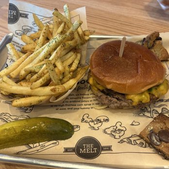Elite Experience: The Melt - Original MeltBurger with french fries - Yelp Events Near Me - Brea, California