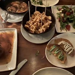 Tablao Fairfield - Gambas Al ajillo, patatas bravas, empanadas, short rib tapa, tri colored beet salad