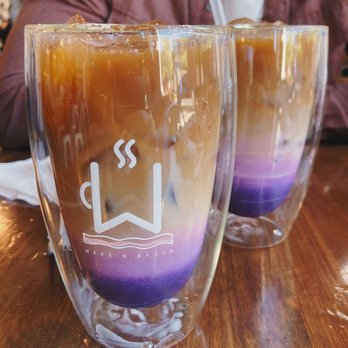 Wake ‘n Bacon - Ube Latte - Breakfast & Brunch Near Me - Chicago, Illinois Wake ‘n Bacon - Ube Latte - Breakfast & Brunch Near Me - Chicago, Illinois