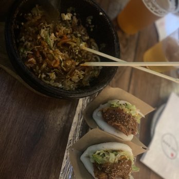 Barn Joo 35 - 2 Crispy Chicken Buns and rice Hotstone Bowl - Korean Near Me - New York, New York