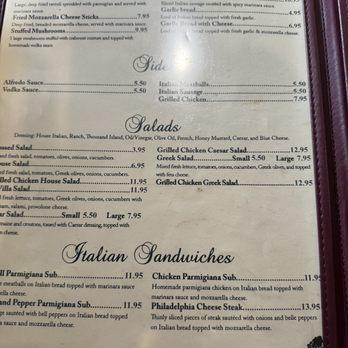 La Villa - Menu - Italian Near Me - Russellville, Arkansas