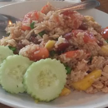 Thai Stick - Pineapple fried rice. Very moist. The chinese sausage oberwhelmed the overall flavor. Note: Not serve in pineapple. - Thai Near Me - Millbrae, California