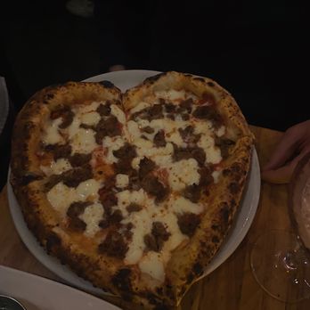 Quattro - Short rib pizza - heart shaped on Valentine's day! - Pizza Near Me - Boston, Massachusetts