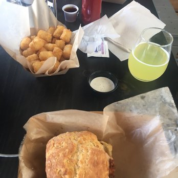 The Biscuit Bar - Tater tots, brunch punch and fancy chicken biscuit - Breakfast & Brunch Near Me - Plano, Texas