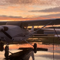 Aero Safety Training - N316AS with a beautiful sunset.