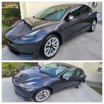 Prestige Pro Care - Bottom pic is before the PPF + Ceramic Coating and Tint. Top pic is after. - Car Window Tinting Near Me - San Dimas, California Prestige Pro Care - Bottom pic is before the PPF + Ceramic Coating and Tint. Top pic is after. - Car Window Tinting Near Me - San Dimas, California