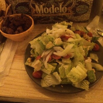 SouthBound - Chopped salad with a side of carne asada. Such a mess to eat on such a small plate. - Tex-Mex Near Me - Charlotte, North Carolina SouthBound - Chopped salad with a side of carne asada. Such a mess to eat on such a small plate. - Tex-Mex Near Me - Charlotte, North Carolina