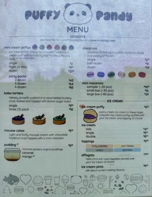 Menu photo 6 Puffy Pandy Seattle, WA