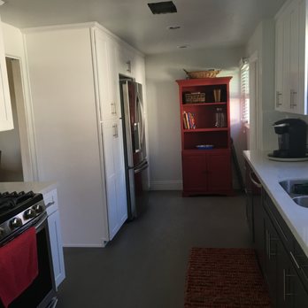 Choice Granite & Kitchen Cabinets - Added our own red touches for pop of color. - General Contractors Near Me - Pasadena, California