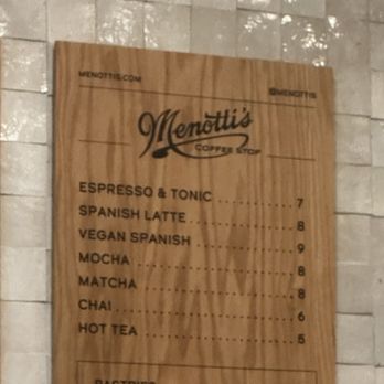 Menotti's Coffee Stop - Menu as of 5/15/26 - Coffee & Tea Near Me - Los Angeles, California