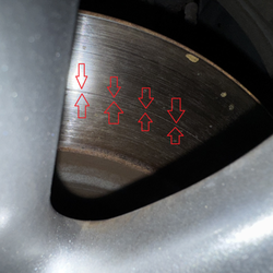 Berman Infiniti Chicago - Service advisor Eddie didn't think these brake rotors needed to be replaced when the service manual says they do