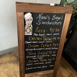 Nano's Bagels - Lunch menu
