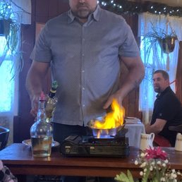 Preparing Bananas Foster...yummy...share it