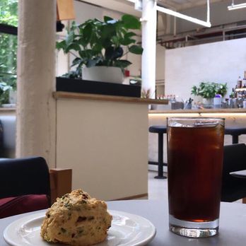 Public Records - Iced americano, savory scone - Bars Near Me - Brooklyn, New York