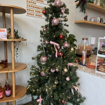 Oslo Coffee - christmas tree and menu - Coffee & Tea Near Me - Ladera Ranch, California