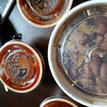 Dickey's Barbecue Pit - Side of jalapeño beans and a sampling of all 3 bbq sauces (regular,  spicy and sweet - Barbeque Near Me - Flowery Branch, Georgia