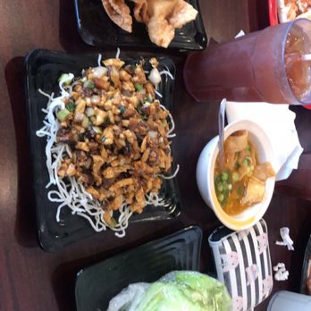 Wok Inn - 6 Piece Stuffed ,Crab Rangoon, Chicken Lettuce Wrap, Adult Soup Bar - Chinese Near Me - San Antonio, Texas Wok Inn - 6 Piece Stuffed ,Crab Rangoon, Chicken Lettuce Wrap, Adult Soup Bar - Chinese Near Me - San Antonio, Texas