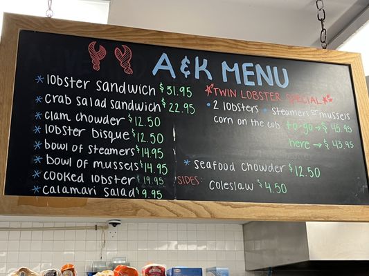 Menu photo 8 Alive & Kicking Lobsters Cambridge, MA
