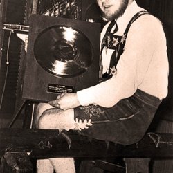 Hans Music Spot - Hans with his Gold Record back in the 70s.