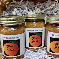 Fruit Shak Produce & Meat - Peach salsa is outstanding on grilled salmon, chicken and pork. I've had it on all the above. My husband even uses it as a salad dressing.