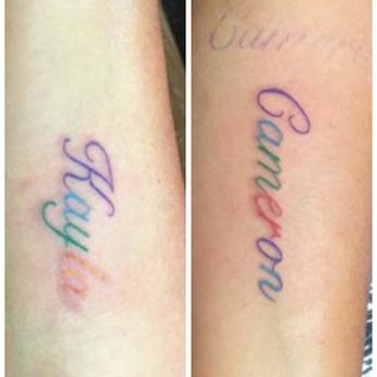 Pure Heart Tattoo - My kids names. BTW, they're 27 and 29! - Tattoo Near Me - Fallbrook, California Pure Heart Tattoo - My kids names. BTW, they're 27 and 29! - Tattoo Near Me - Fallbrook, California
