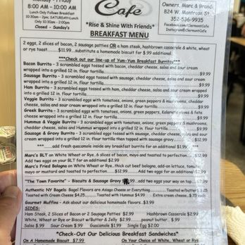 Clermont Cafe - October 2025 menu - Diners Near Me - Clermont, Florida