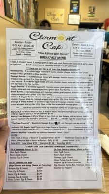Menu photo 1 Clermont Cafe Clermont, FL