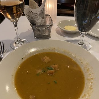 Le Rivage - 1st Course: Seafood Bisque - French Near Me - New York, New York Le Rivage - 1st Course: Seafood Bisque - French Near Me - New York, New York