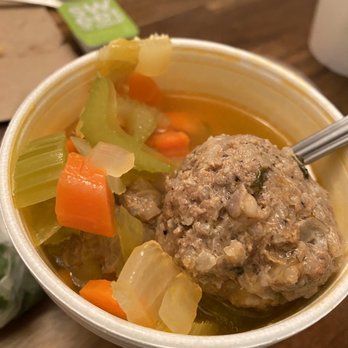 Casa Calderon - Albondigas soup to go about $7 container. Came with limes and cilantro/onion. Good - Mexican Near Me - San Gabriel, California Casa Calderon - Albondigas soup to go about $7 container. Came with limes and cilantro/onion. Good - Mexican Near Me - San Gabriel, California