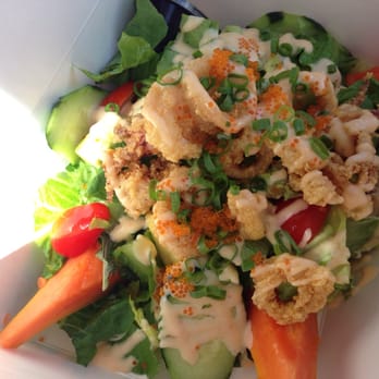 Maui Fresh Streatery - Crispy Calamari with papaya salad. Even my kids enjoyed this, they're foodies in training. - Food Trucks Near Me Maui Fresh Streatery - Crispy Calamari with papaya salad. Even my kids enjoyed this, they're foodies in training. - Food Trucks Near Me