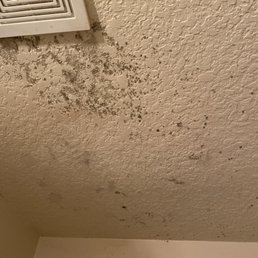 This is what happened after the guest restroom ceiling was "fixed." This is what happened after the guest restroom ceiling was "fixed."