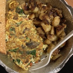 Hole Shot Bagels - Garden vegetable omelette