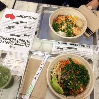SeoulSpice - Spread. top: fireball with an egg bottom: kimchi crunch with avocado - Korean Near Me - Washington, DC, District of Columbia