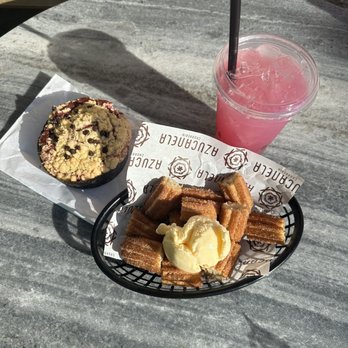 Azucanela - Churro bites with ice cream, Pitaya Tu Dia - Coffee & Tea Near Me - Hawthorne, California