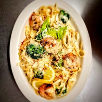 Marietta House - a plate of pasta with shrimp and broccoli - Pubs Near Me - Marietta, New York Marietta House - a plate of pasta with shrimp and broccoli - Pubs Near Me - Marietta, New York