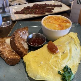 Morning Market Veggie Omelette with Cheesy Grits