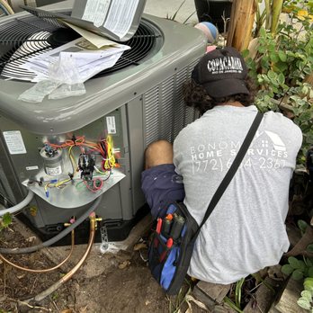 Bonomo Home Services - Jean Lucas hard at work. - Heating & Air Conditioning/HVAC Near Me - Stuart, Florida Bonomo Home Services - Jean Lucas hard at work. - Heating & Air Conditioning/HVAC Near Me - Stuart, Florida