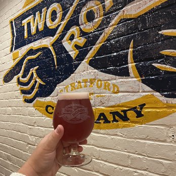 Two Roads Brewing - In their private room. Perfect for large events. This beer is their Road Jam that was perfect on this hot day. - Breweries Near Me - Stratford, Connecticut
