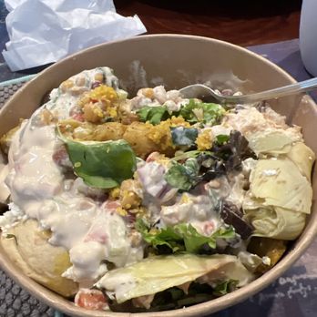 Hummus Republic  - Alameda - Salad bowl w/ chicken shawarma and all the fixings. - Fast Food Near Me - Alameda, California